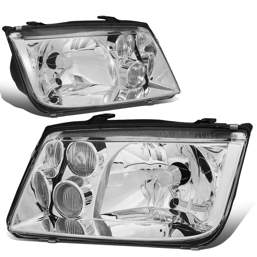 Chrome Housing Headlight & Smoked LED Fog Light Kit for Jetta/Bora (1999–2004)