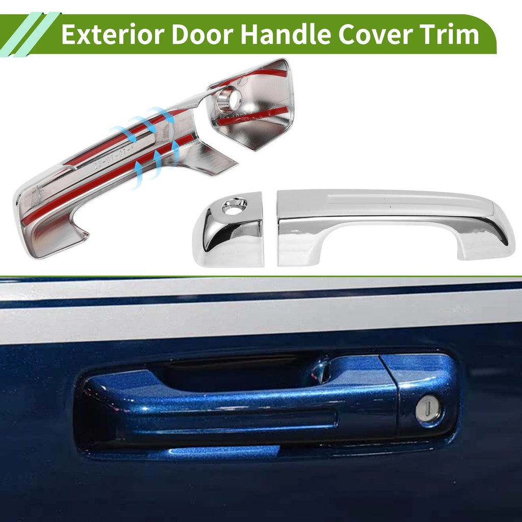 Set of 1 Exterior Door Handle Cover Trim for Dodge Ram 1500 (2019–2024) ABS