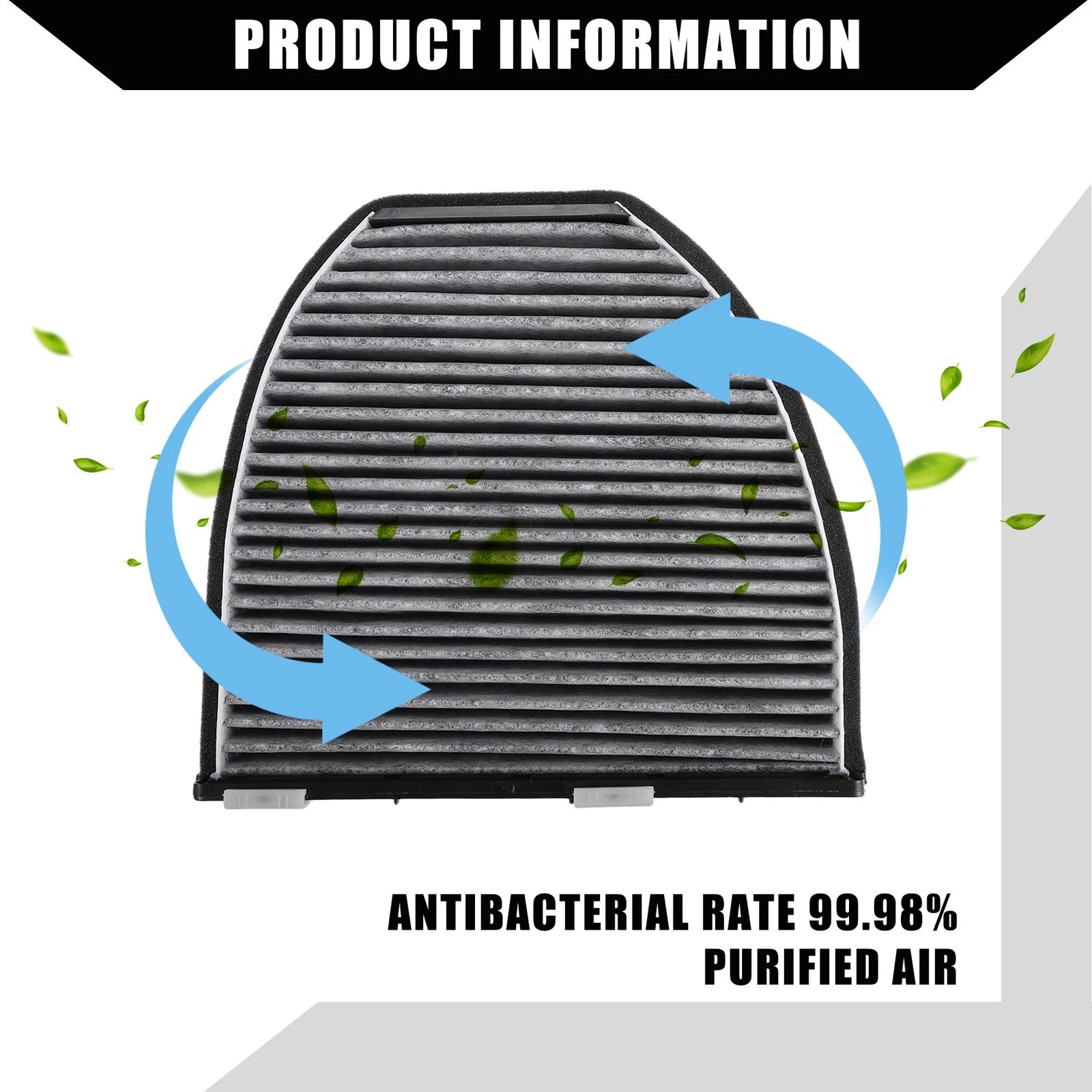 Cabin Air Filter with Activated Carbon for Mercedes-Benz C200 C250 (2015–2020)