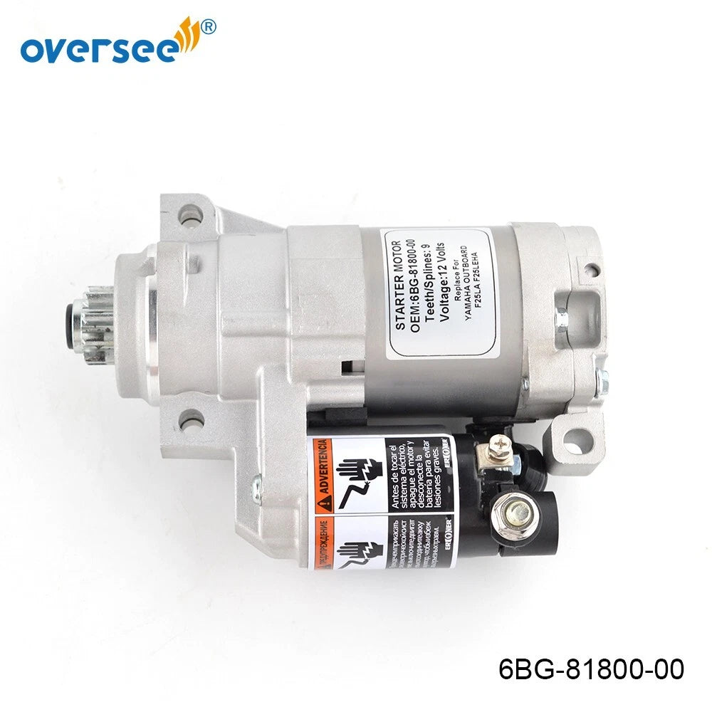 Starter Motor 6BG-81800 for Yamaha Outboard F25 T25 F40 (4-Stroke)