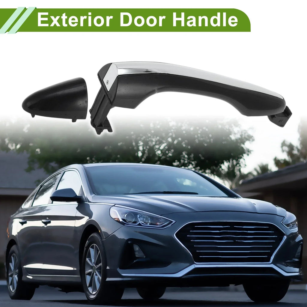 Exterior Door Handle for Hyundai Kia Silver Tone Rear (2011-2016)