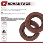 Set of 2 Oil Seal Rotary Shaft Seal FKM Rubber 22x38x8mm