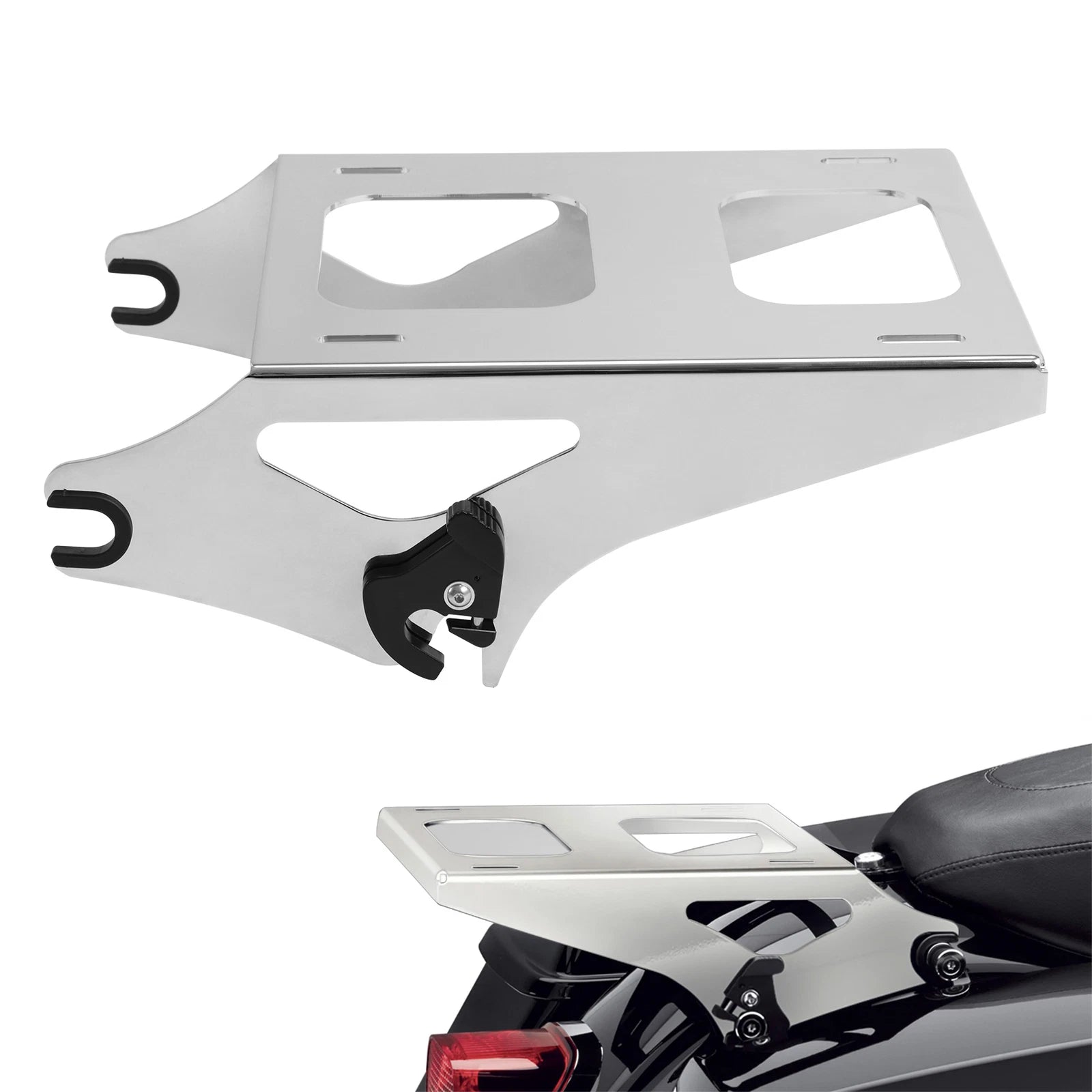 Chrome Two-UP Mounting Rack for Harley-Davidson Touring (2014–Present)
