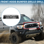 Front Hood Bumper Grille for Toyota Tacoma (2012) Chrome Silver Black