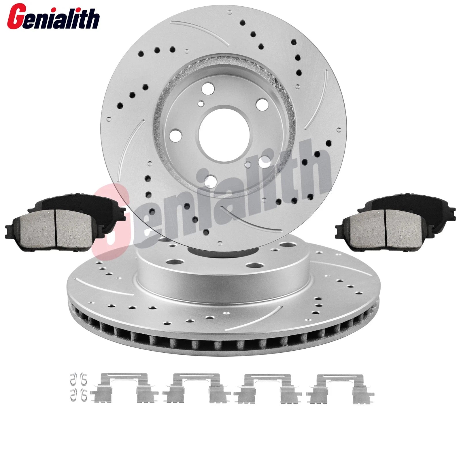 Front Drilled Rotor Brake Ceramic Pad for Toyota Tacoma (2005–2015)