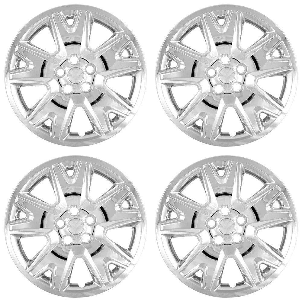 4 17" Bolt On Chrome Hub Caps Full Rim Skins Wheel Covers for 2013-2018 Escape