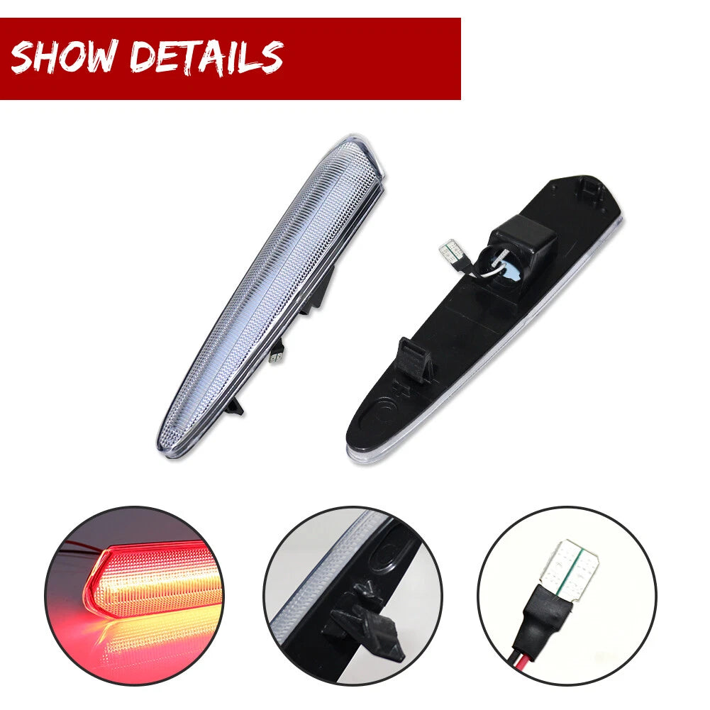 Clear Red LED Rear Side Marker Lights Kit for Nissan Maxima (2000–2003)