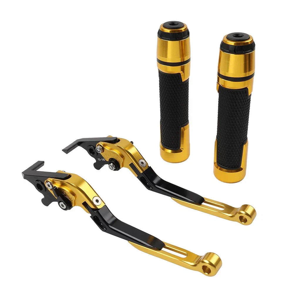 Folding Extendable Brake Clutch Levers & Handlebar Grips for Aprilia Tuono V4