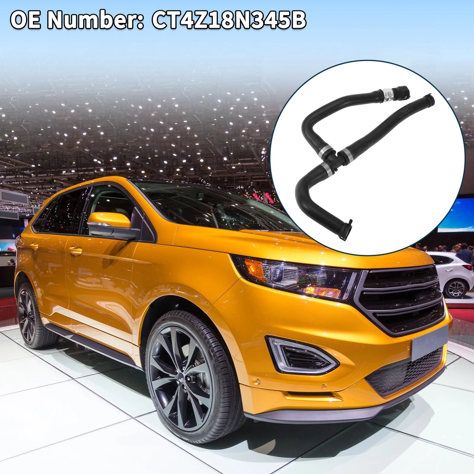 Radiator Hose Heating Water Pipe for Ford Edge (2015–2023) CT4Z18N345B Rubber