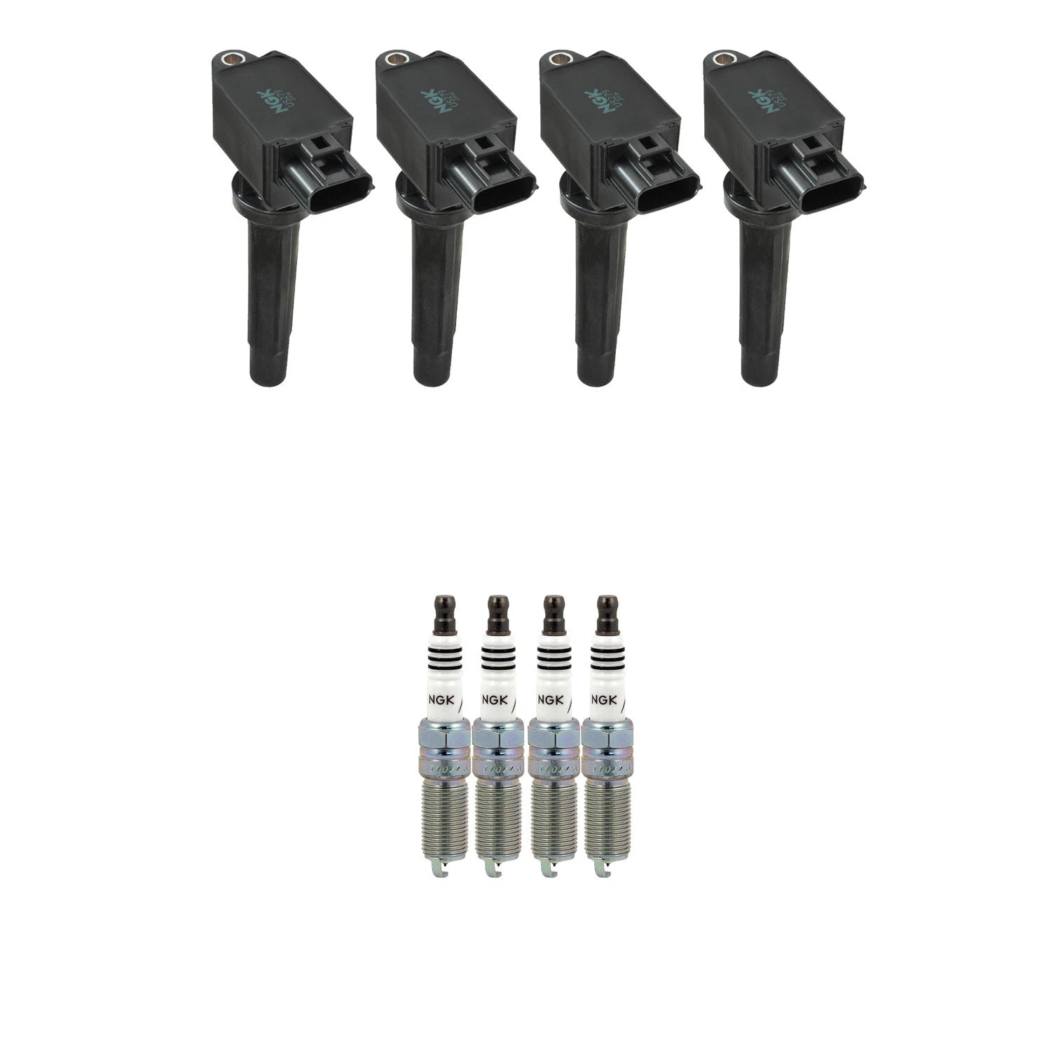 Set of 4 NGK Ignition Coils & Iridium Spark Plugs for Mazda 5 (2006–2015)