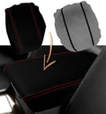 Console Lid Armrest Cover for Acura TSX (2009–2014) Carbon Fiber Red Stitch
