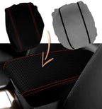 Console Lid Armrest Cover for Acura TSX (2009–2014) Carbon Fiber Red Stitch