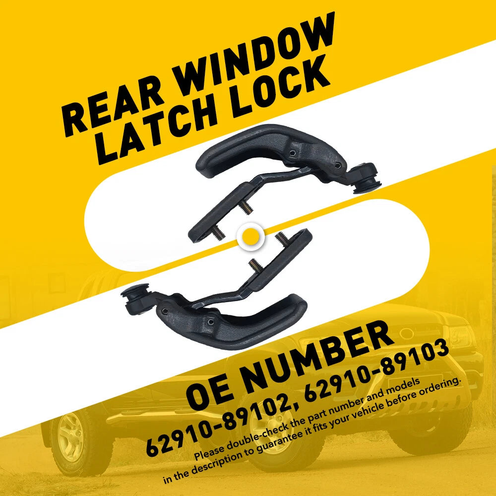 2X Rear Quarter Window Lock Latch for Toyota Tacoma T100 Hilux (1989–2000)