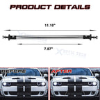 Front Bumper Lip Splitter Strut Rod Tie Support Bar for Silver (7.87") (2011-2020)