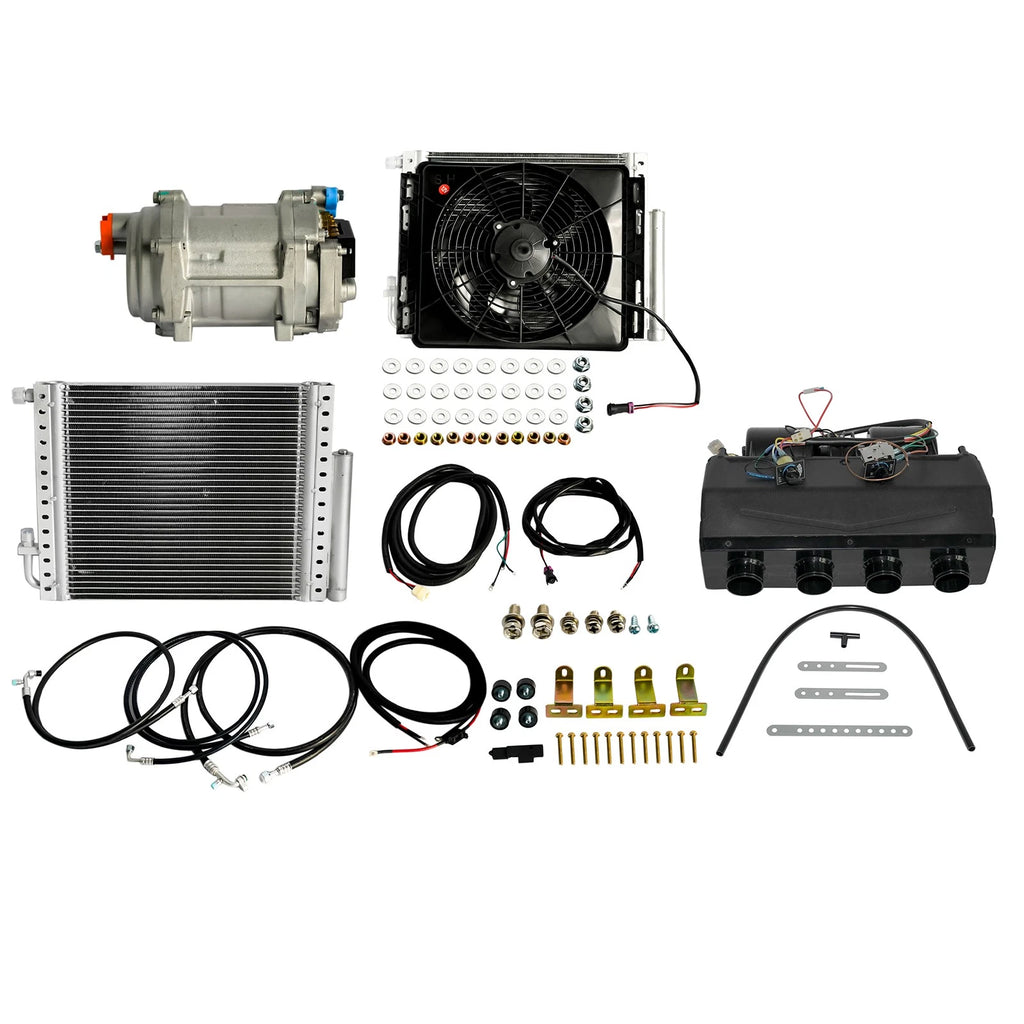 12V Underdash Electric A/C Compressor Kit for