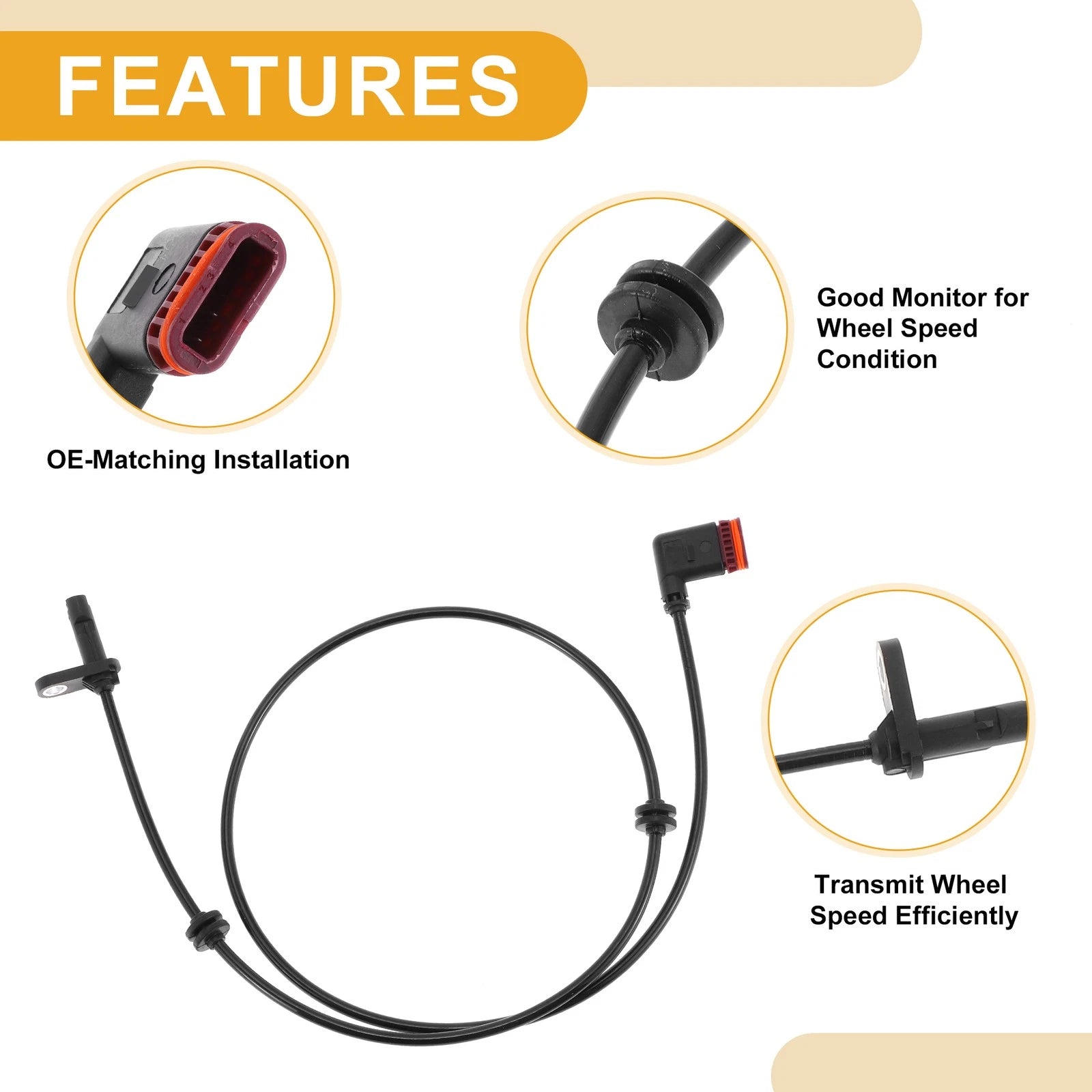 ABS Wheel Speed Sensor No. 2079057801 for Mercedes-Benz E550 (2007–2009)