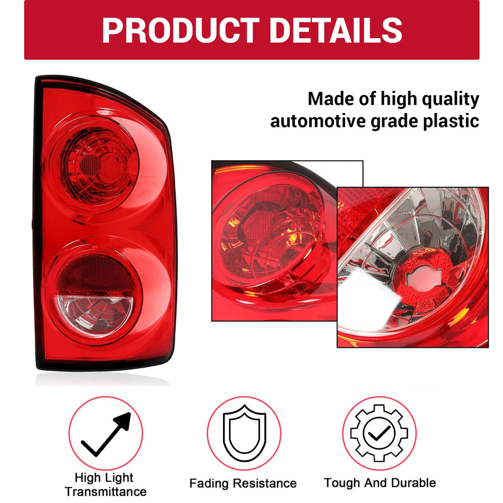 Right Tail Light Lamp for Dodge Ram 1500 2500 3500 (2007-2009)