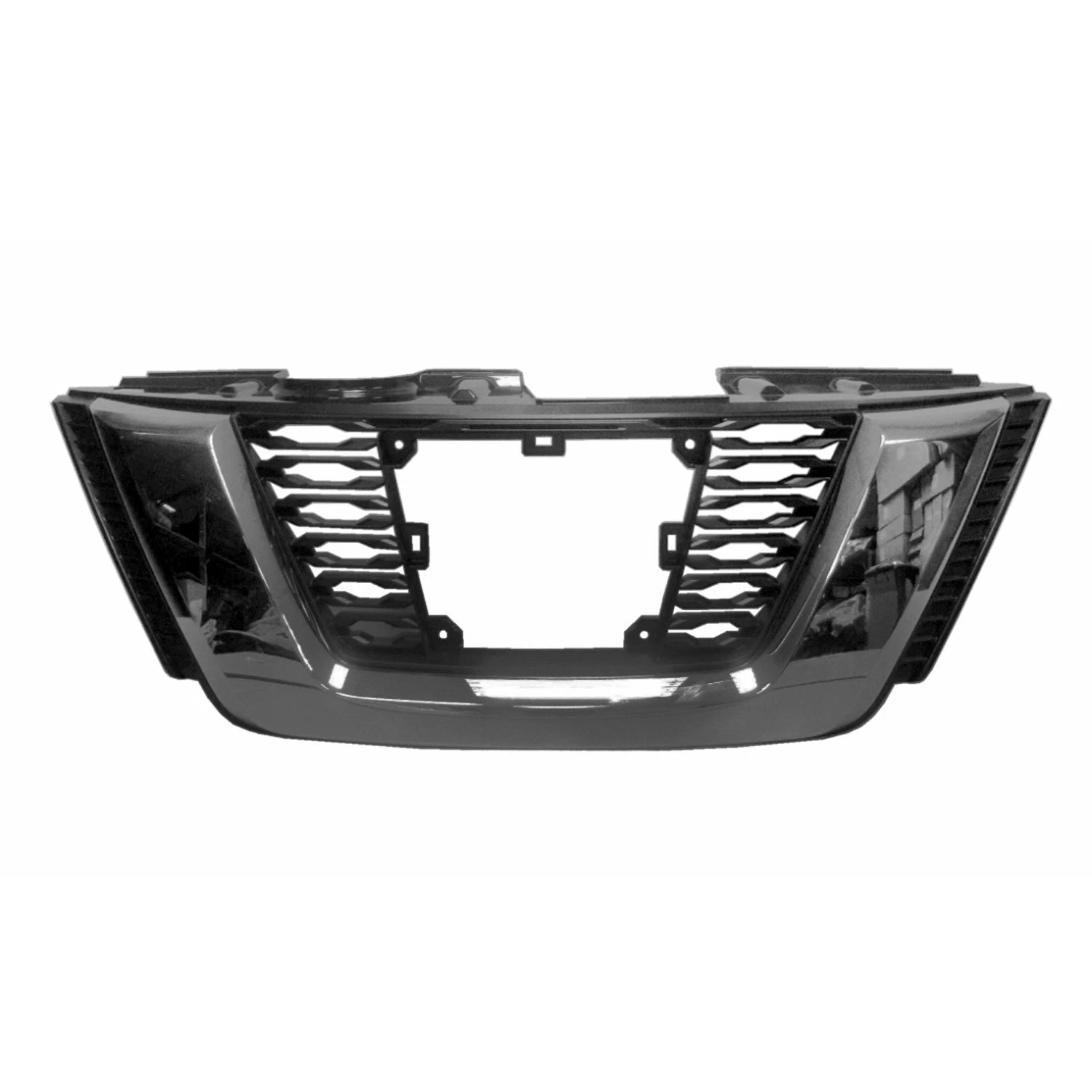 Replacement Black ABS Front Grille w/Chrome Molding for 2017-2018 Nissan Rogue