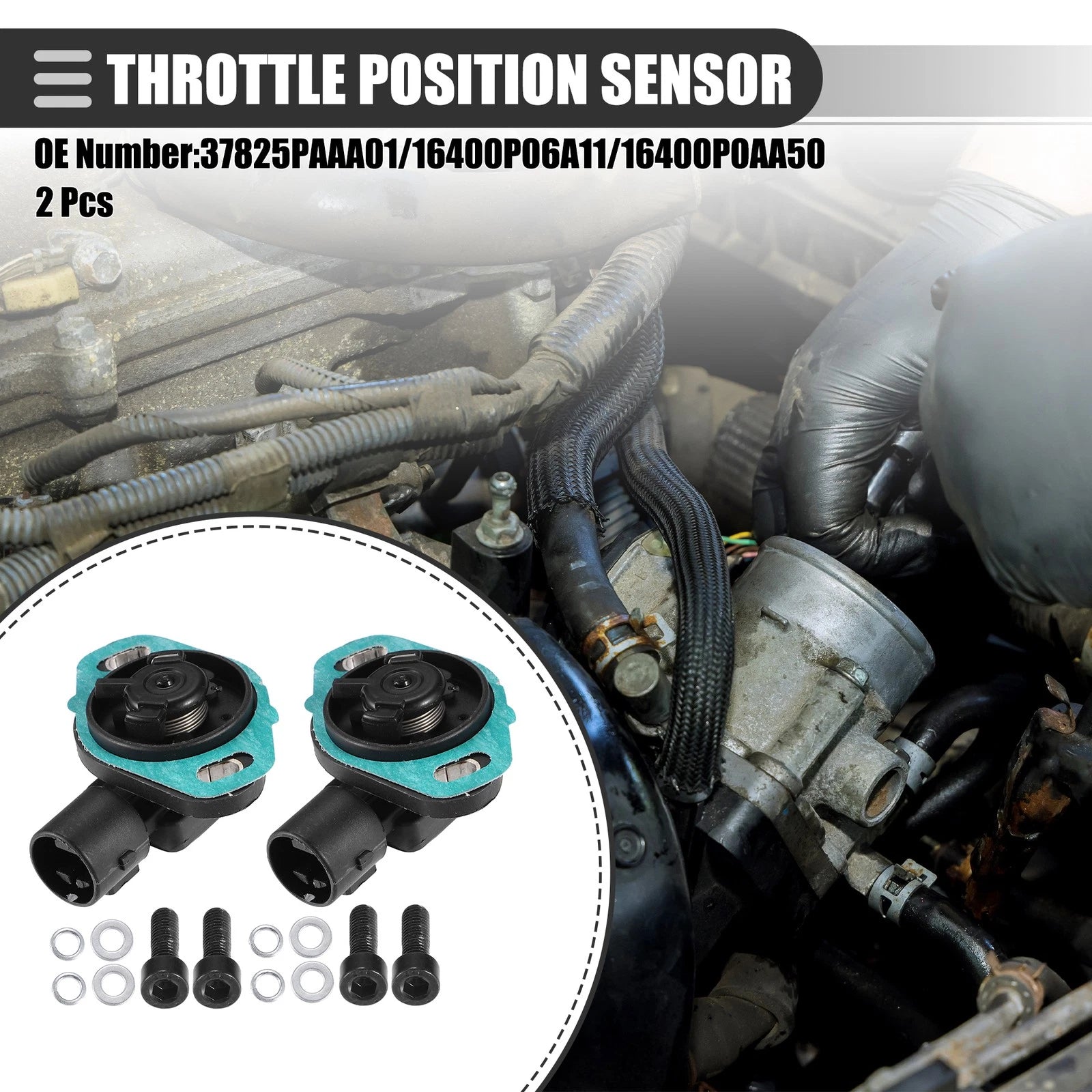 2X Throttle Position Sensor for Honda Accord (1994–1995) No. 37825PAAA01