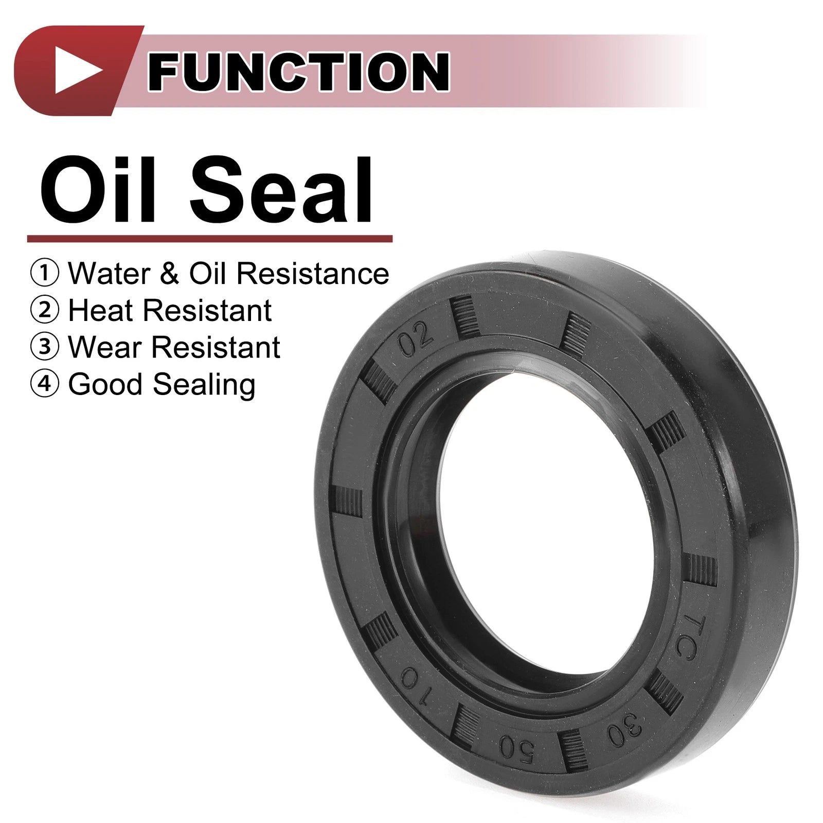 Set of 5 Rotary Shaft Oil Seals 30x50x10mm Nitrile Rubber 672668828601