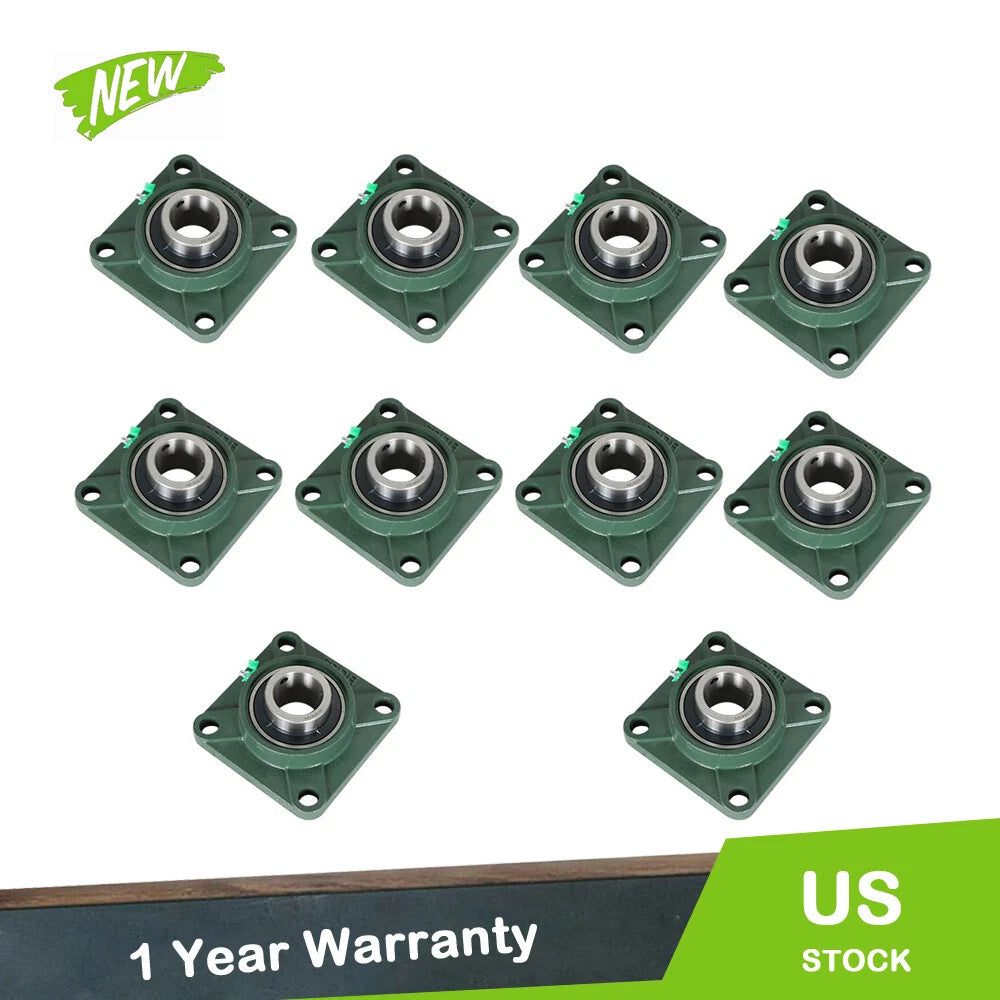 10PC UCF208-24 Pillow Block Flange Bearing for (1-1/2" Bore)