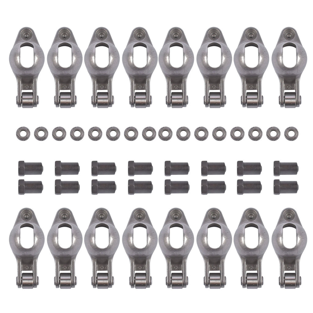 16Pcs Rocker Arms Set for Small Block Chevy SBC (262–400) Roller Tip