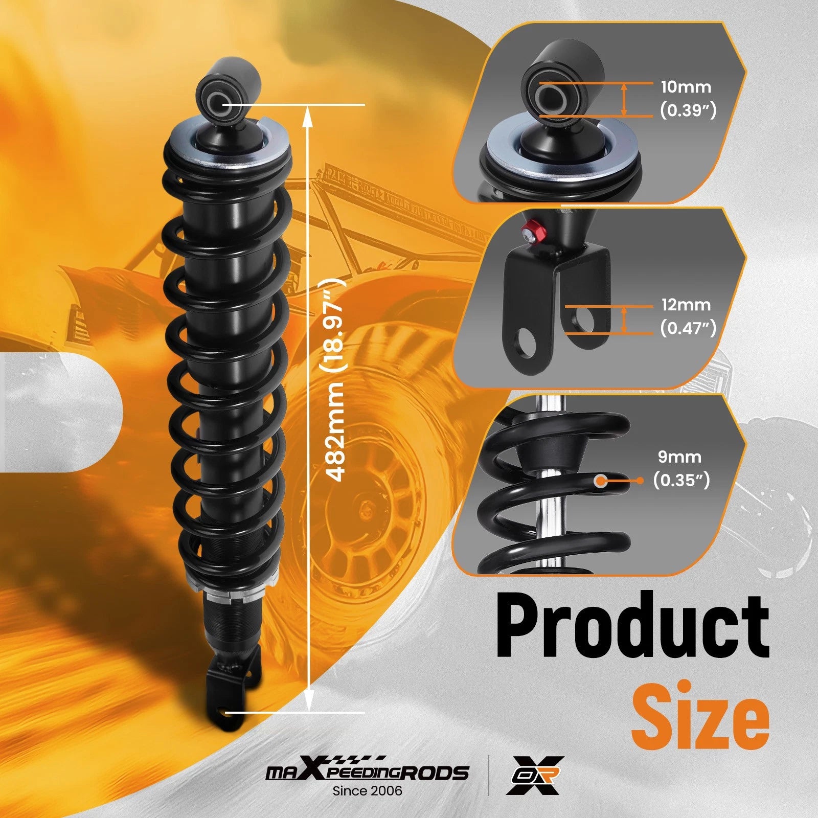 Rear Shock Strut for Honda Rancher 420 (2014–2023), Foreman 500 (2014–2019)