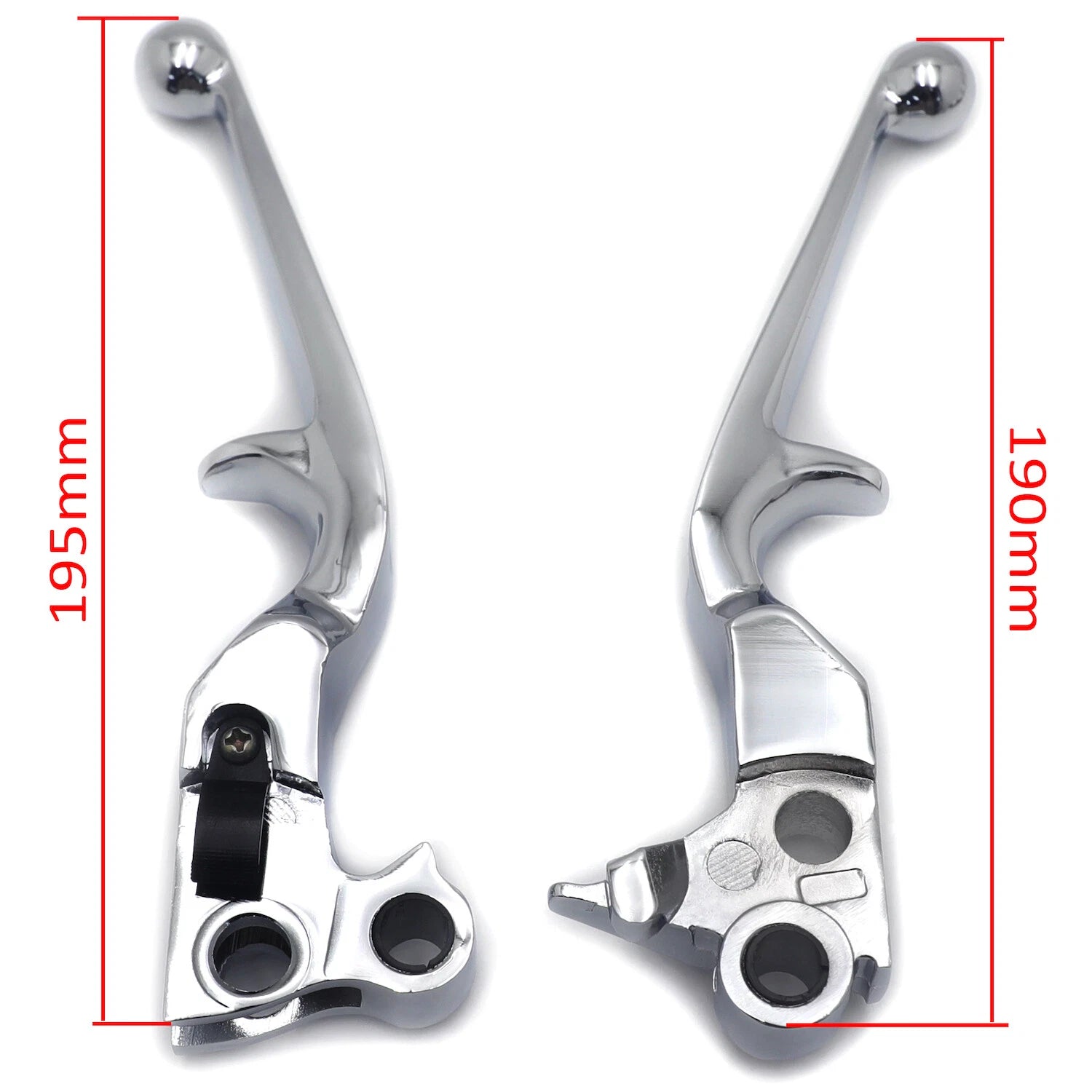 Chrome Skull Brake Clutch Levers for Harley Touring Road King FLHR (1996–2007)