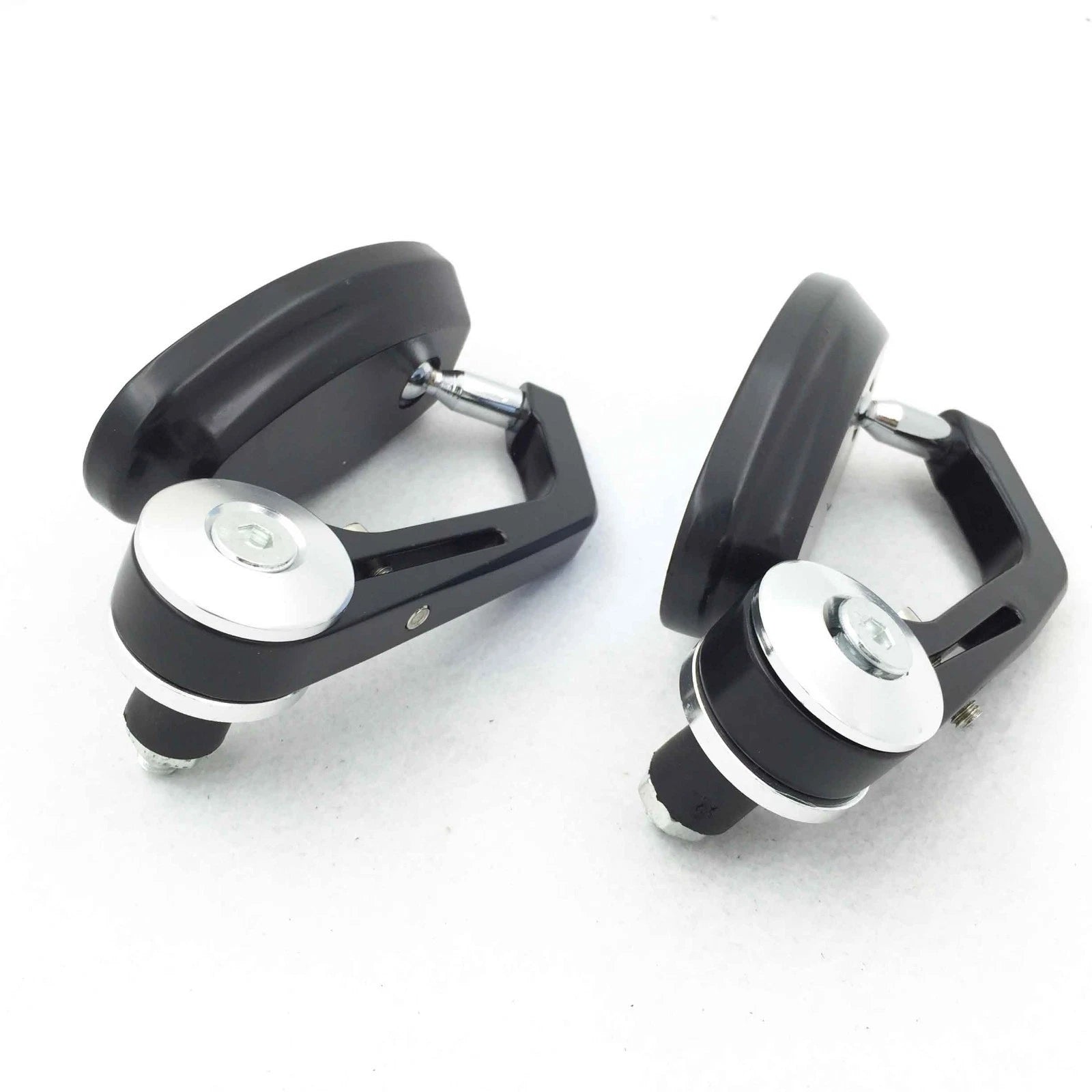 Bar End Side Rearview Mirrors for Universal Black Motorcycle (7/8")