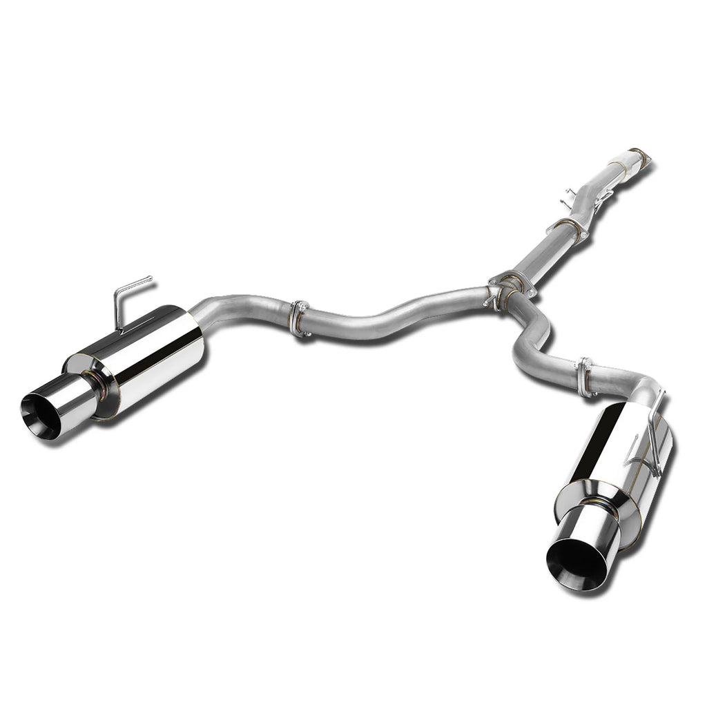Dual 4" Rolled Muffler Tip Racing Catback Exhaust for Nissan Altima (2007–2012)