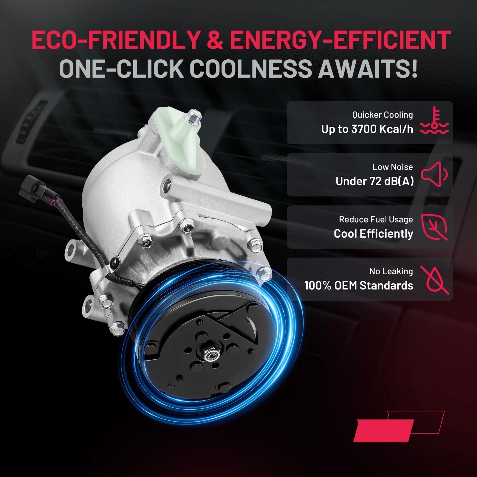 AC Compressor with Clutch for Ford E-150 E-250 (2003)