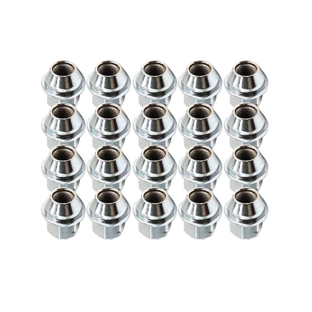 Set of 20 Chrome Lug Nuts for Ford Edge, Mustang (2007–2023) ACPZ1012M