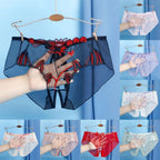 Set of 4 Floral Mesh Seamless Briefs Panties for Women