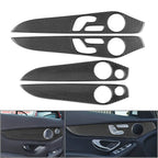 Carbon Fiber Black Interior Door Panel Cover Trim for GLC Class (2016-2021)