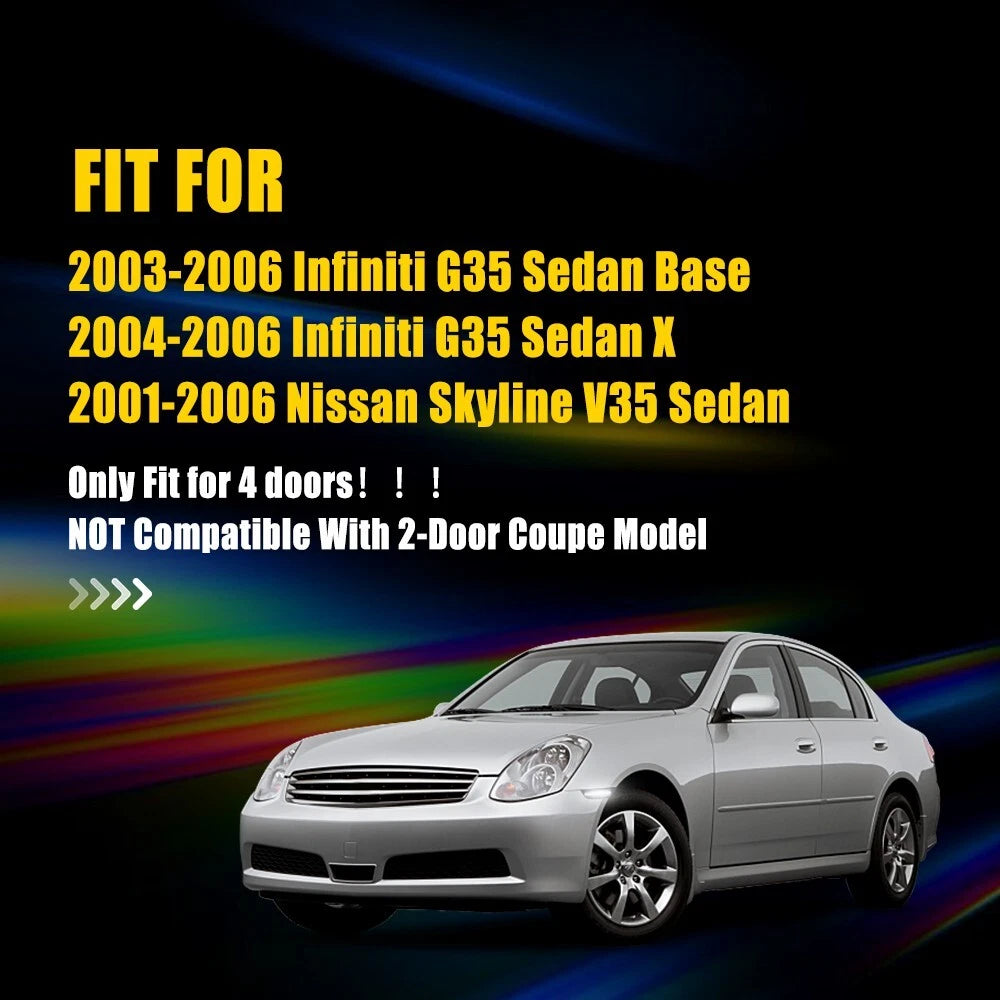 2X Clear LED Side Marker Lights for Infiniti G35 Sedan (2003–2006)