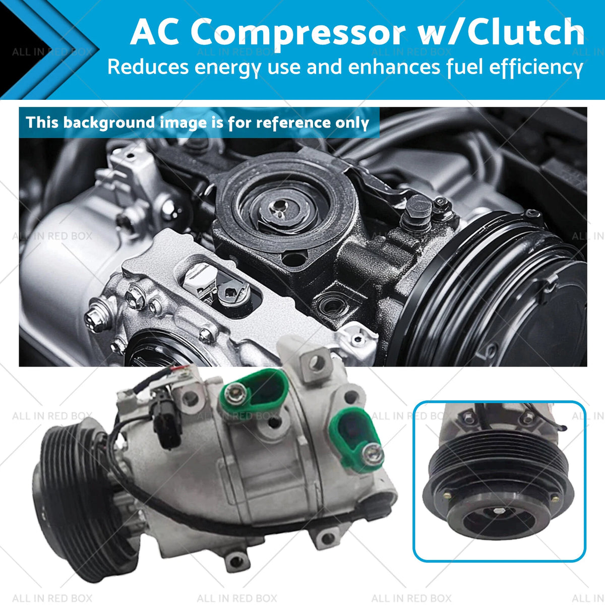 AC Compressor with Clutch for Hyundai Tucson (2010–2015) Kia Sportage (2011–2016) 2.0 2.4