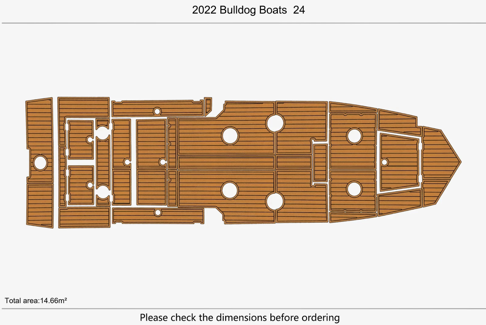 EVA Pads for Bulldog Boats 24 Cockpit Swim Platform (2022)