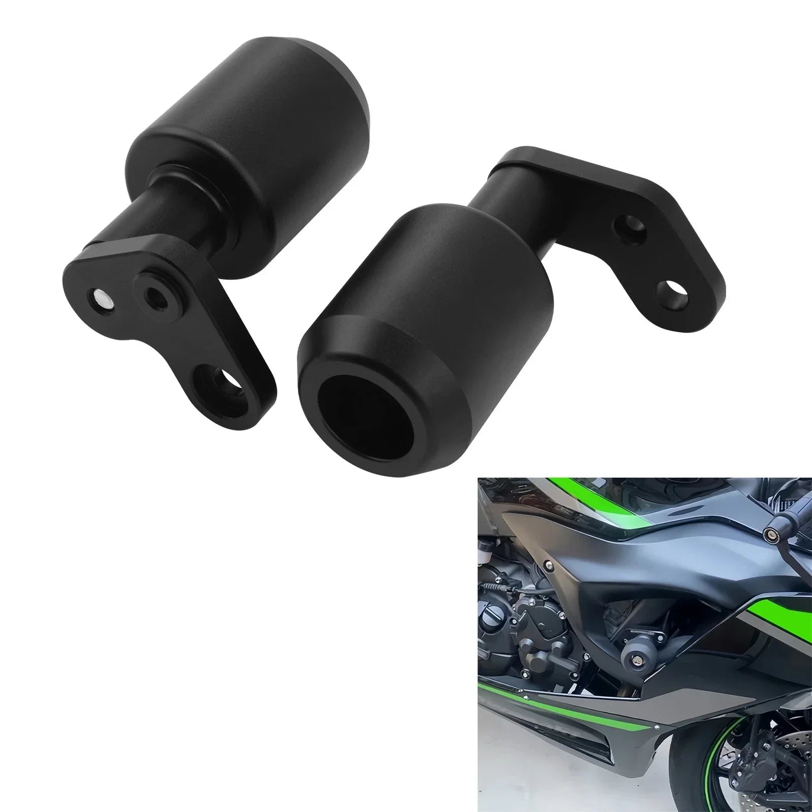 Frame Sliders Crash Protectors for Kawasaki Ninja ZX6R (2024-2025) Black