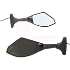 Motorcycle Rearview Side Mirrors with LED Turn Signals for Yamaha YZF R1 R6 (2000–2023)