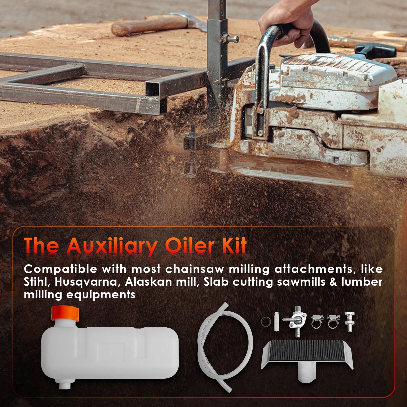 Auxiliary Oiler Kit for Chainsaw Milling Attachment (Fits )