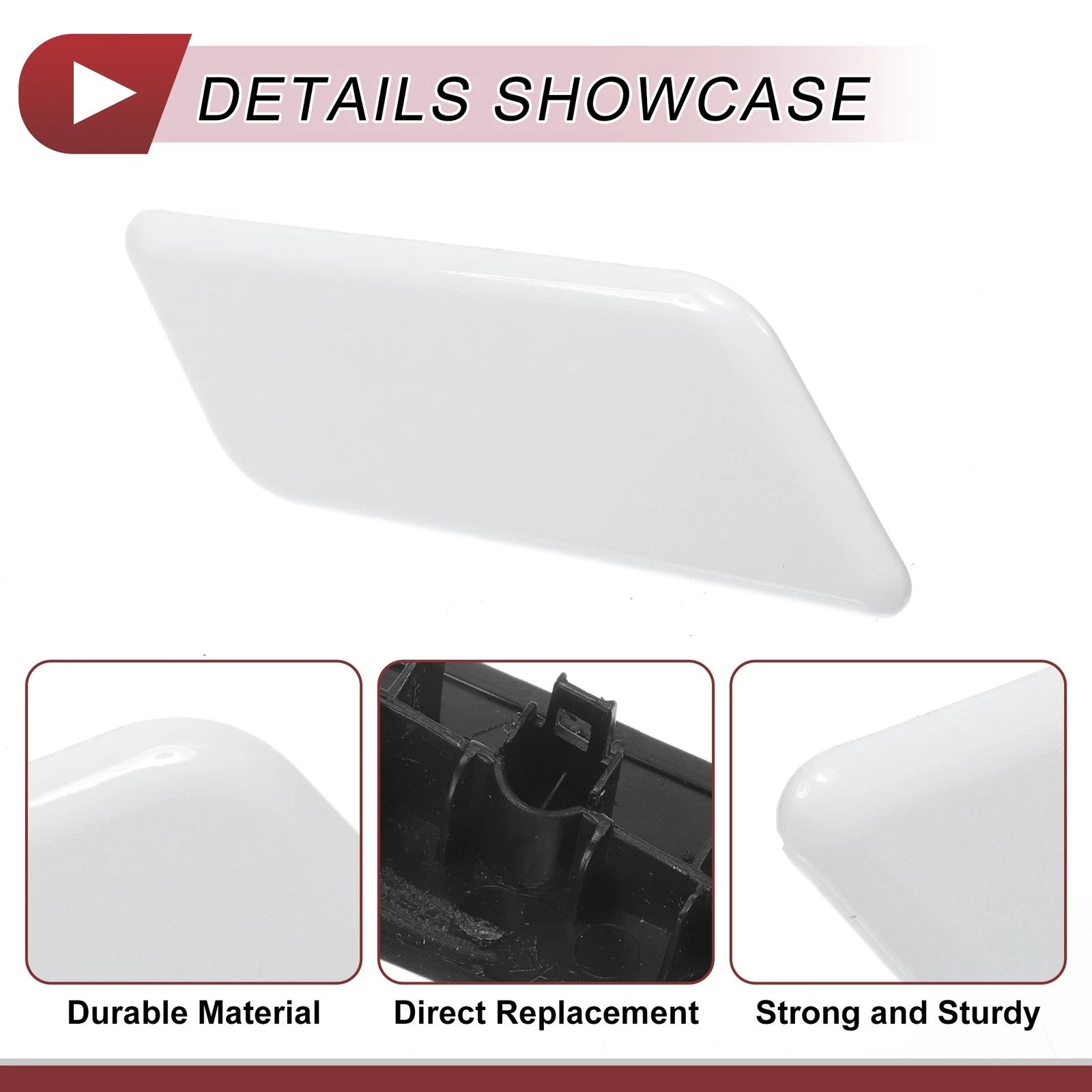 Front Right Washer Nozzle Cover Cap for Subaru Outback (2015–2017) White