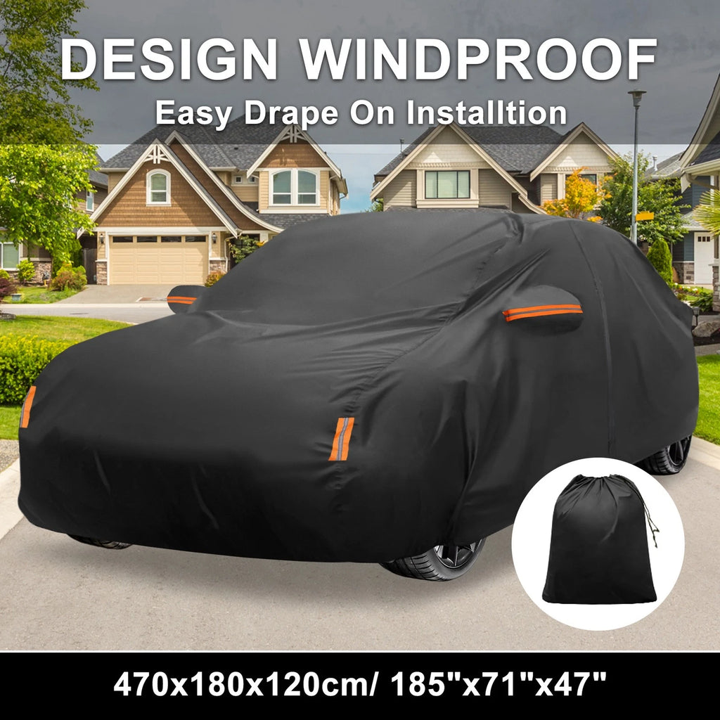Waterproof Car Cover with Driver Door Zipper for Honda Civic 