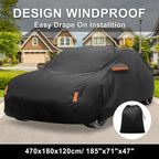 Waterproof Car Cover with Driver Door Zipper for Honda Civic 