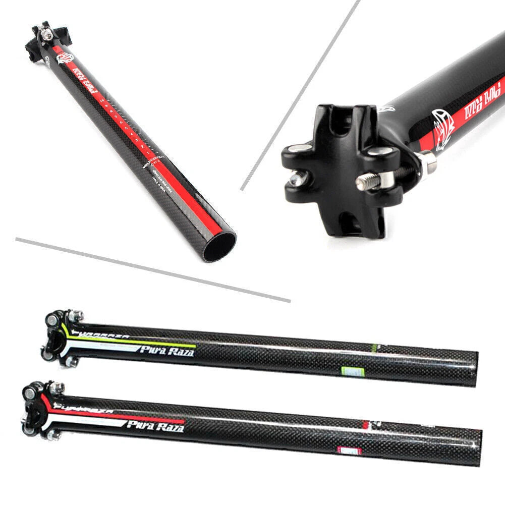 27.2mm Carbon Fiber Bike Seatpost for MTB Road Bicycle (350mm)