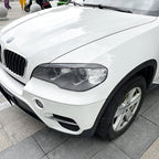 Carbon Style Add-On Headlight Eye Lid Eyebrow Trim Cover for BMW X5 (2008–2013)
