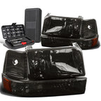 Smoked Amber Signal Bumper Headlight for Ford F150/F250/F350 (1992–1996)