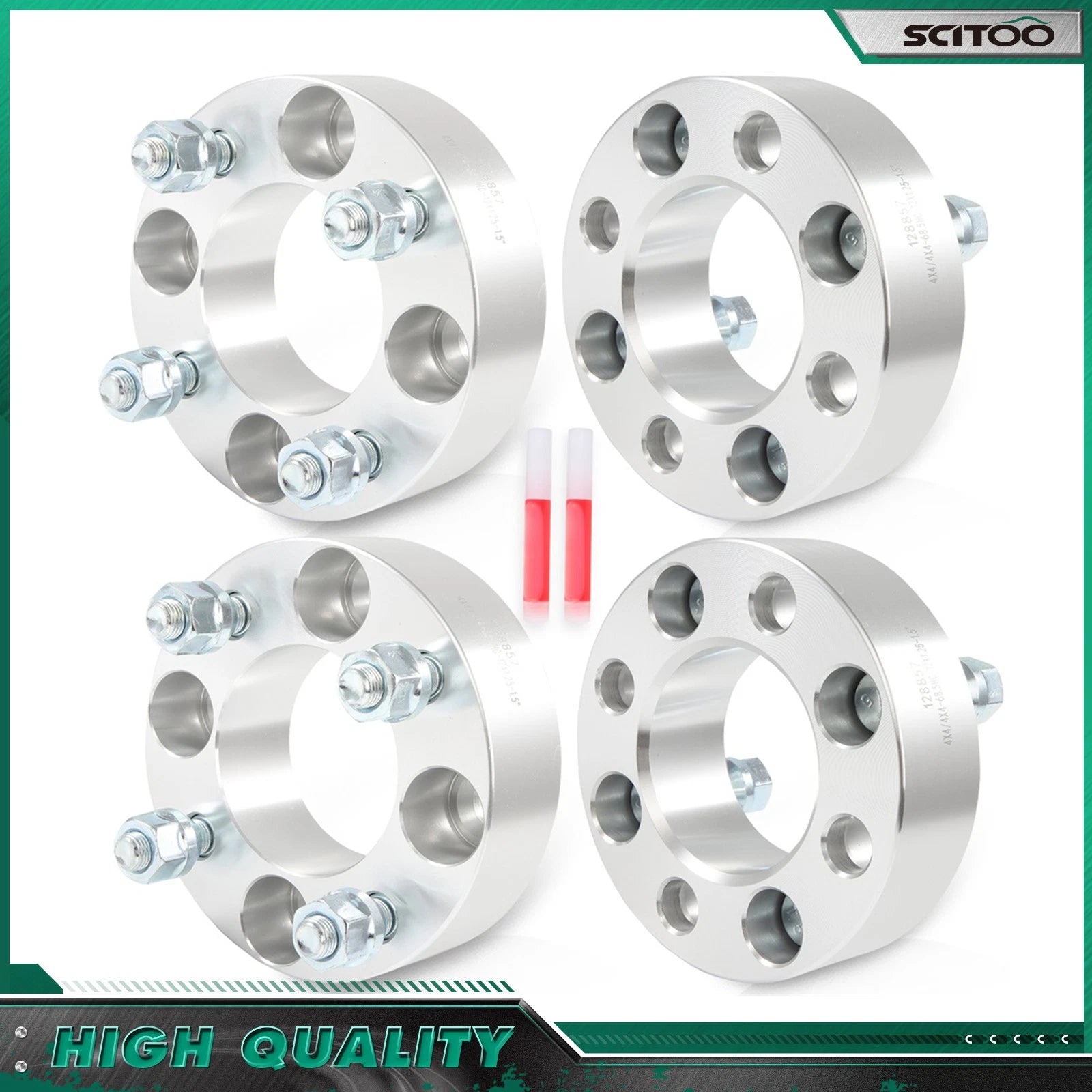 Set of 4 Wheel Spacers for Yamaha Golf Carts (M12X1.25, 68.5mm)