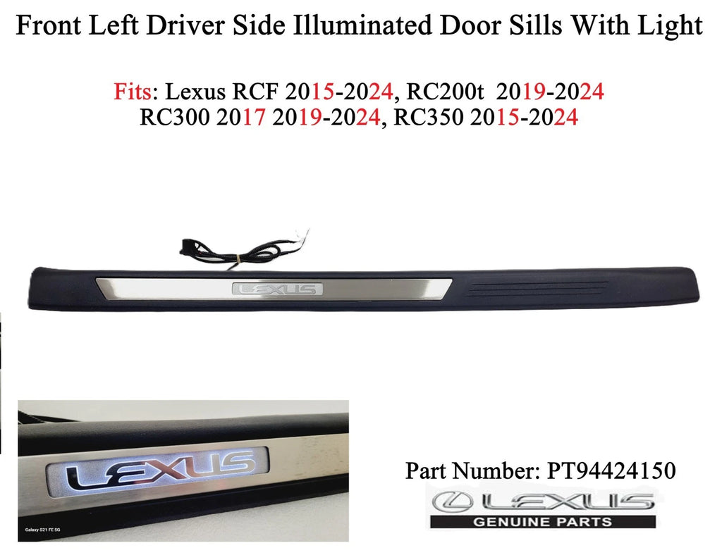 Front Left Illuminated Door Sill for Lexus RCF RC350 (2015–2024) PT94424150