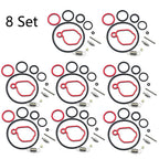 Set of 8 Carburetor Overhaul Kits for B&Stratton (590589, 08P502, 093J02, 09P602)