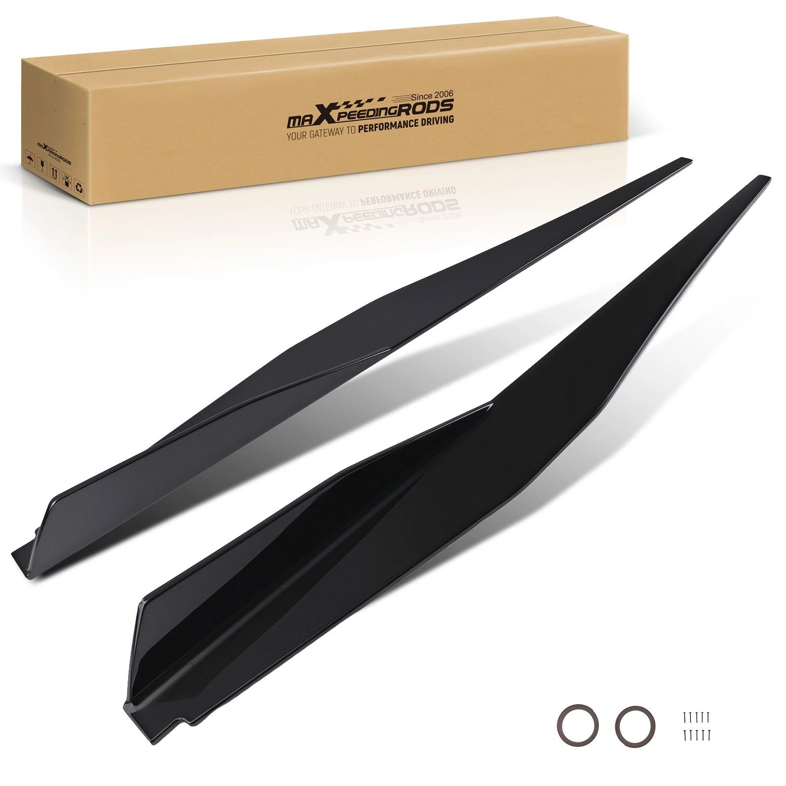 ABS Side Skirt Extension Body Kit for Chevrolet Corvette C8 (2020–2024) Gloss Black